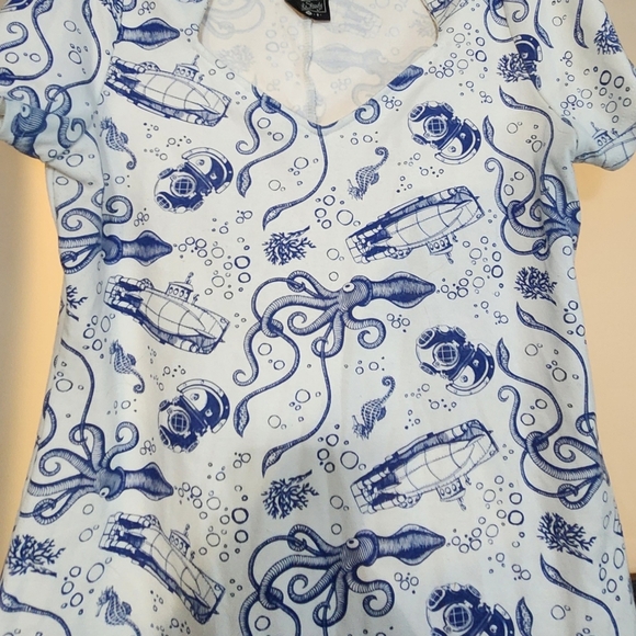 Rock Steady Retro Sophia Nautical Top - 1XL 1x Rockabilly - Picture 2 of 5